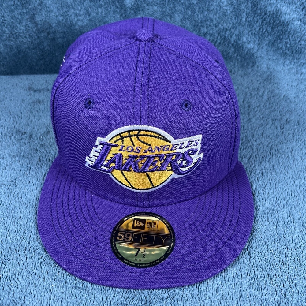 New Era 59Fifty Los Angeles Lakers Greetings From LA Palm Trees Hat Size 7 1/2